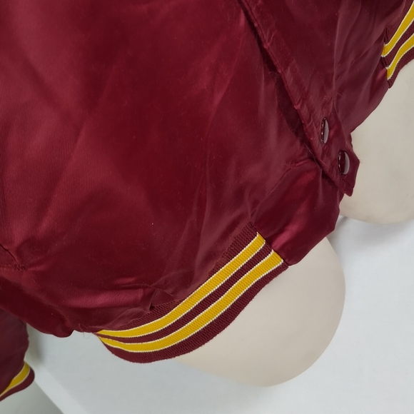 Vtg Washington Commanders Chalk Line Satin Sz Med Bomber Jacket NFL Back Script - Picture 5 of 12